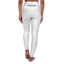Tiktok Follow Me High Waisted Yoga Leggings (AOP) � Tiktok Sport Leggings for woman